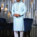 Luxury Original Pakistani Panjabi with Box – Premium Jacquard Cotton Embroidery Panjabi | EHAB MART